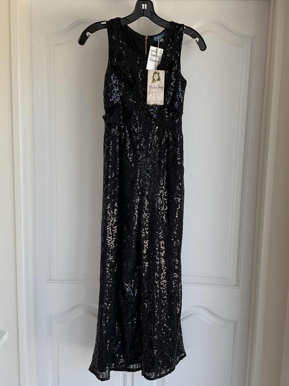 NWT Truly Me girl’s Black Sequin Jumpsuit